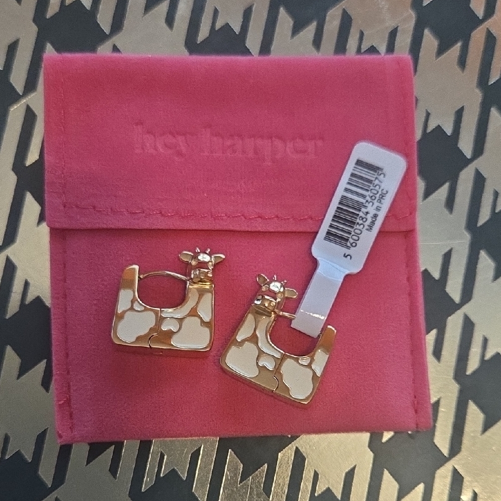 Hey Harper Moo Cow Earrings